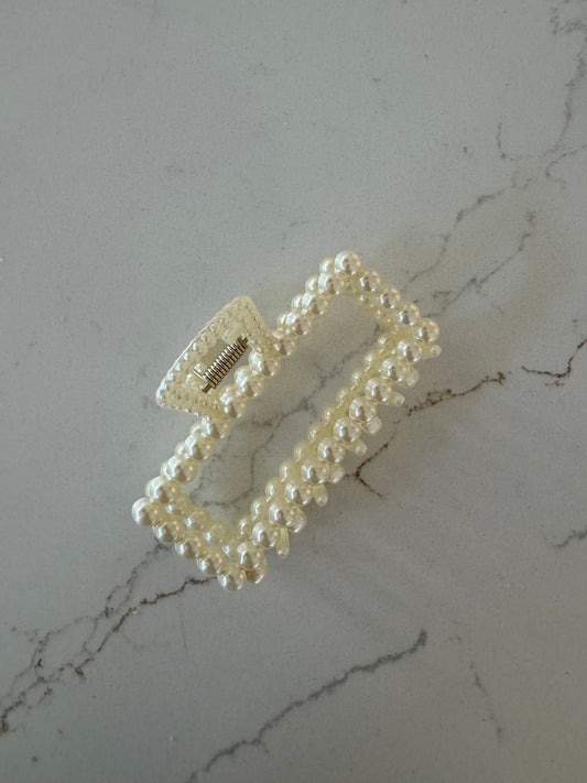 Pearl Rectangle Claw Clip